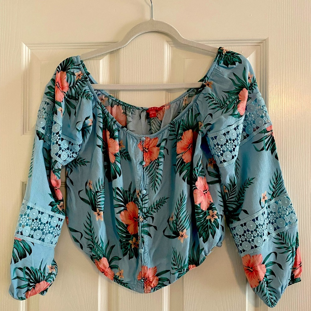 Guess Tropical Cropped shirt